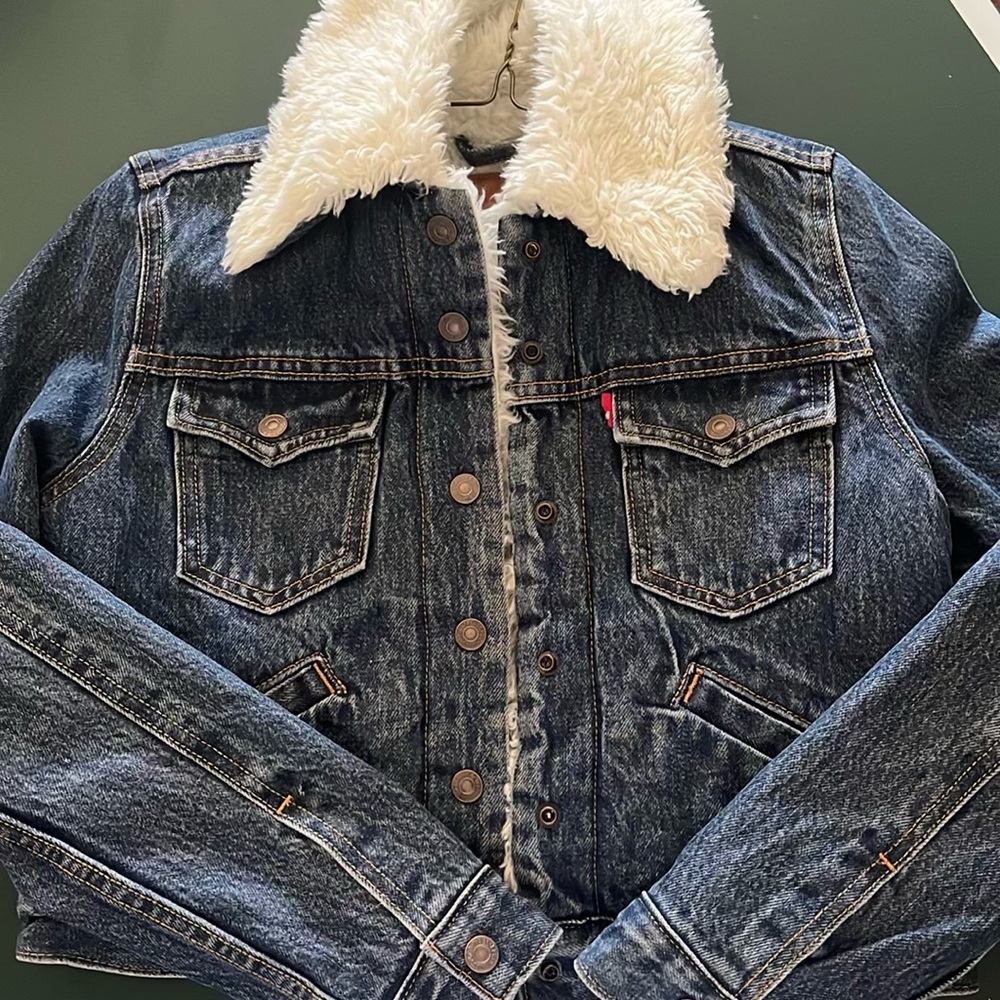 Levi's Denim Jacket with Faux Shearling Collar